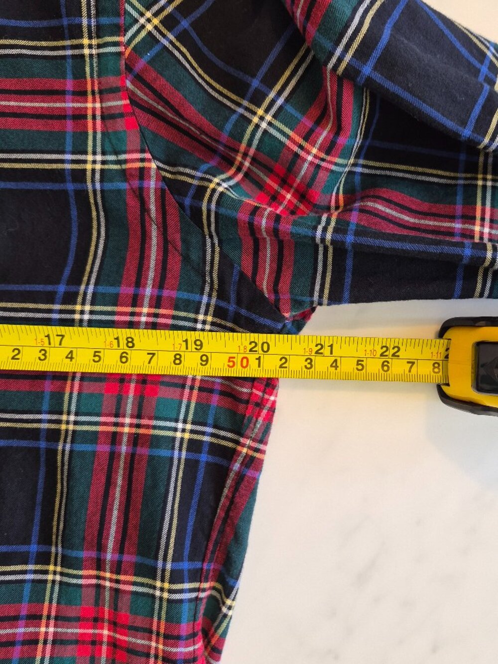 Polo Ralph Lauren Shirt Mens Medium Red Green Plaid Slim Fit Button Down - Picture 7 of 8